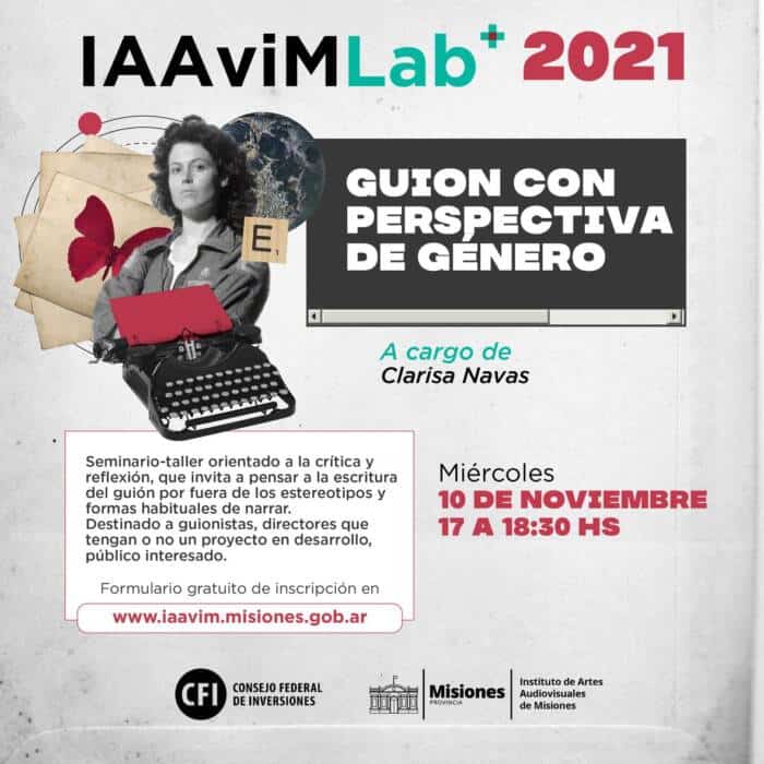 Flyer Charla Clarisa Navas guion género - 1