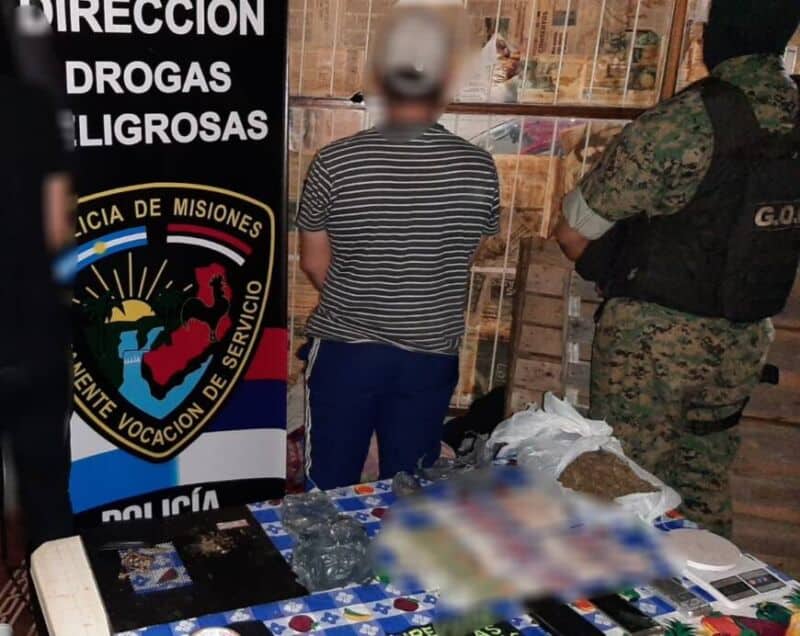 Desbarataron un presunto kiosco narco en Posadas: hay un detenido