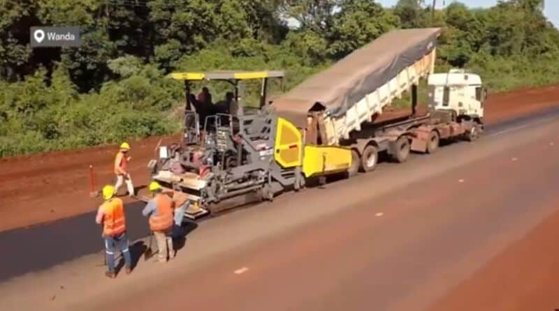 Avanza la repavimentación de la ruta provincial 19 entre Wanda y el arroyo Tirica