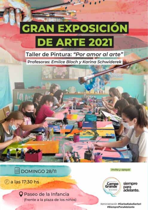 Este domingo, taller de pintura “Por amor al arte” en el Paseo de la Infancia de Campo Grande