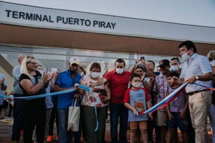 Herrera inauguró la nueva terminal de Puerto Piray y obras complementarias de la Villa Olímpica