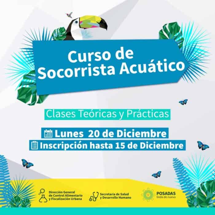 Se encuentran abiertas las inscripciones a socorrista acuático en Posadas