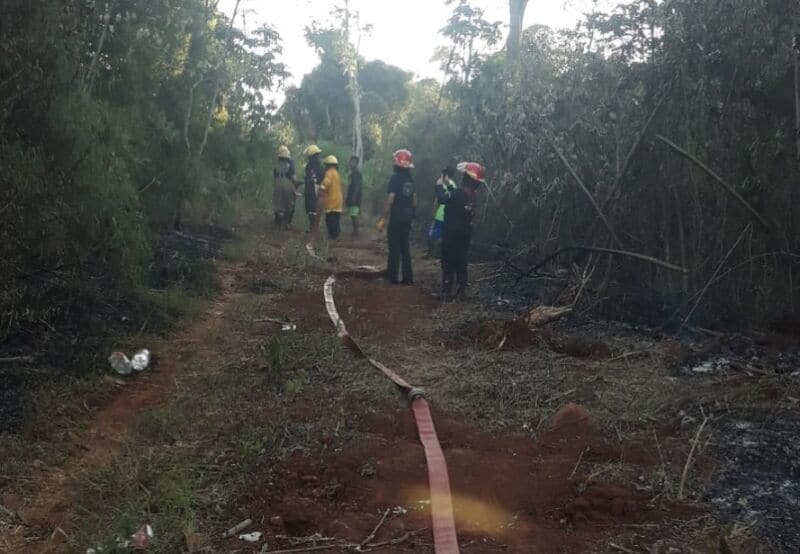 Bomberos voluntarios intensifican los trabajos para sofocar incendios forestales en varias localidades misioneras