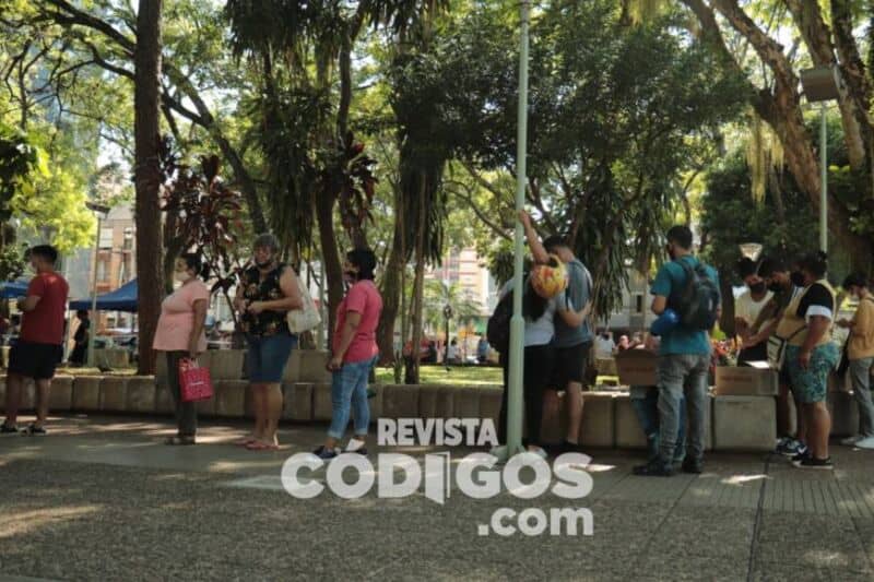 En el último día del año, el Mercadito Solidario desembarcó en la plaza San Martín