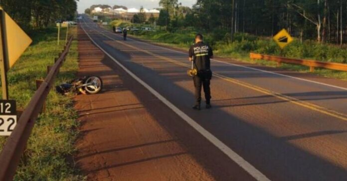Motociclista murió tras un triple choque sobre la ruta 12 en Montecarlo