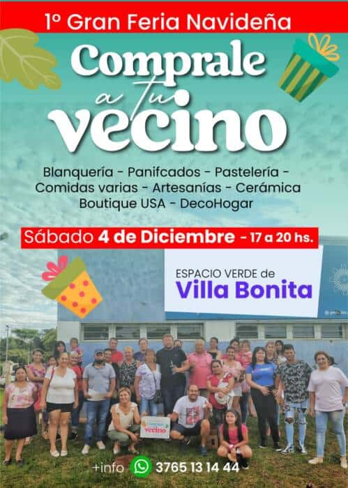 Posadas: este sábado se realizará la primera Feria Navideña de los barrios del sur