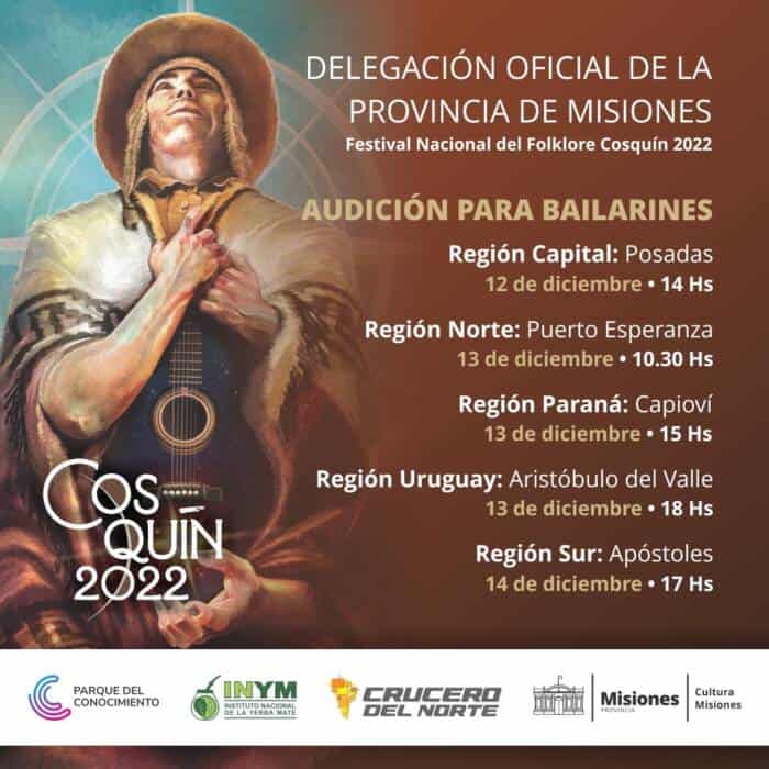 Bailarines misioneros a Cosquín 2021: inician las audiciones regionales
