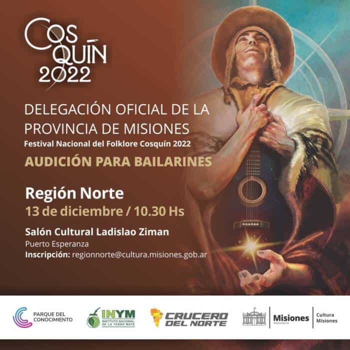 Bailarines misioneros a Cosquín 2021: este domingo inician las audiciones regionales