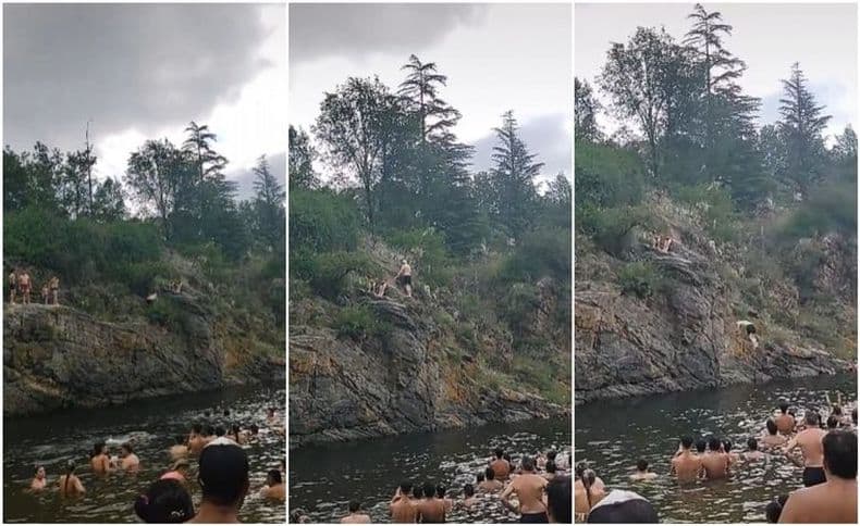 Abuelo "clavadista" es furor en Córdoba