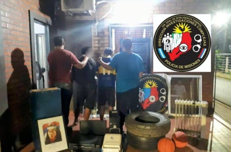 Detuvieron a dos jóvenes y recuperaron elementos robados de un polideportivo en Posadas