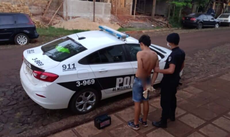 Recuperaron la batería de un vehículo y detuvieron a un joven en Oberá