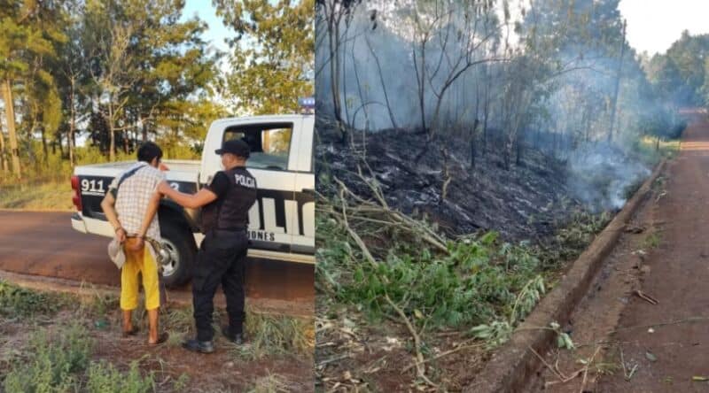 Detuvieron a un hombre en El Alcázar que habría incendiado un malezal