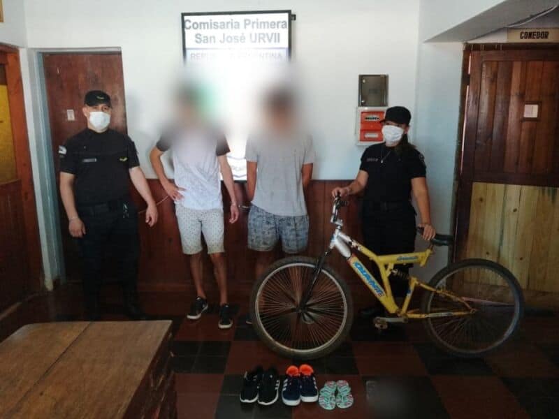 Recuperaron elementos robados de un comercio y detuvieron a dos jóvenes en San José