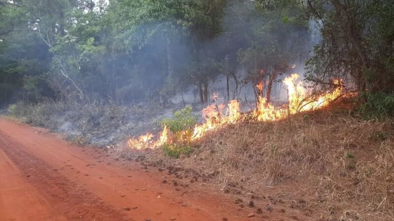 Bomberos sofocaron incendios en Jardín América y Santo Pipó