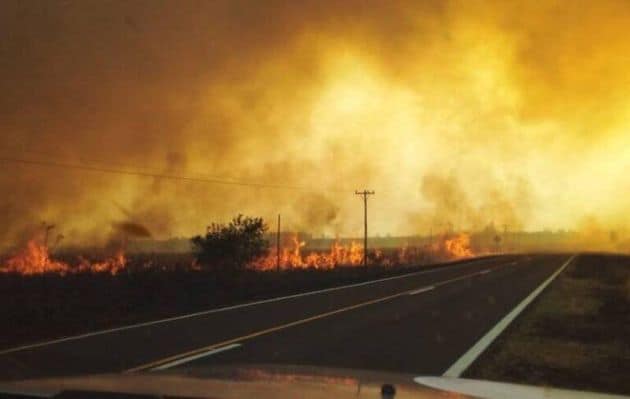 Por el humo de los incendios, la visibilidad es reducida en rutas del sur de Misiones y norte de Corrientes