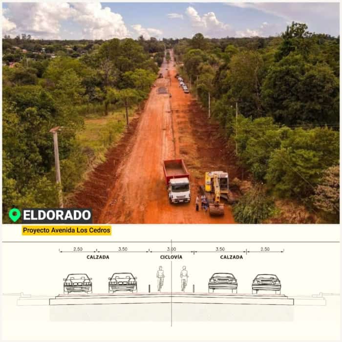 Eldorado: buscan mejorar la conectividad con el asfaltado de la avenida Los Cedros 1 2 - DPV AV. LOS CEDROS ELDORADO II - 1