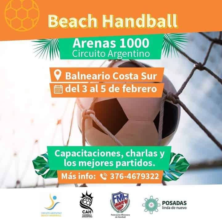 El Circuito Argentino de Beach Handball llegará a Posadas