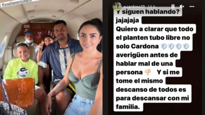 Cardona tras el viaje familiar: "Averigüen antes de hablar mal" 1 2 - descargo cardona 1309385 - 1