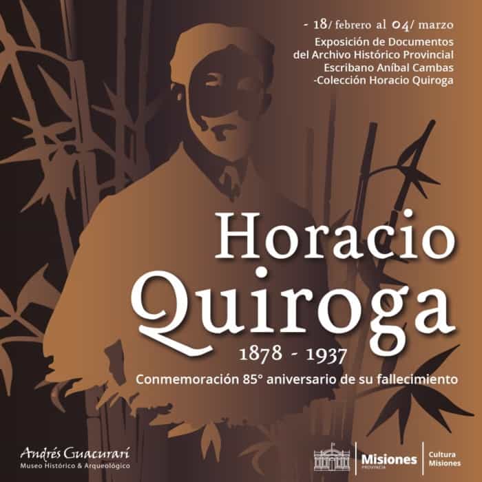Realizarán una muestra de documentación de la colección "Horacio Quiroga" en el Museo Guacurarí 1 2 - flyer quiroga 1 - 1