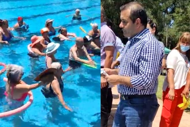 Herrera fue recibido con una serenata de adultos mayores en complejo Yabebirí