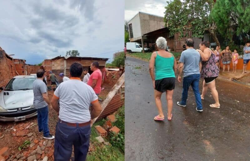 Herrera recorrió zonas afectadas por el temporal en Posadas