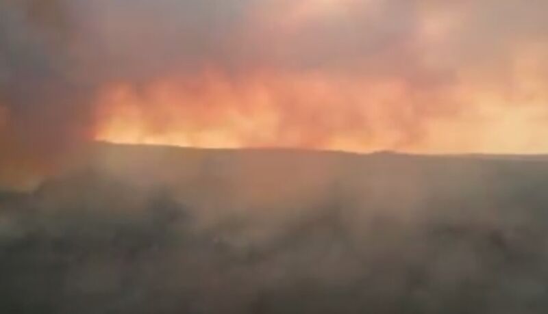 Voraz incendio en el parque provincial de Salto Encantado