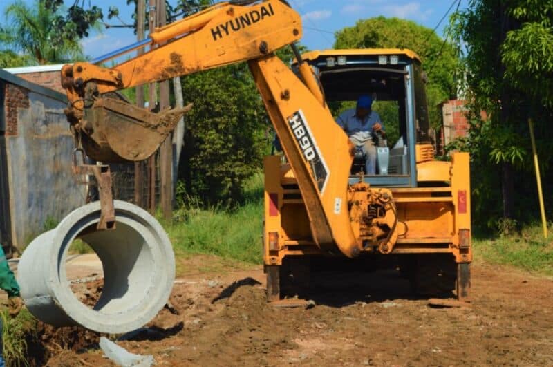 Avanzan las obras hidráulicas en el barrio El Progreso de Posadas