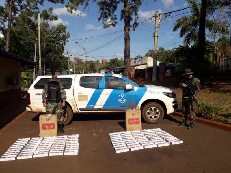 En distintos operativos incautaron más de 8.600 paquetes de cigarrillos en Misiones