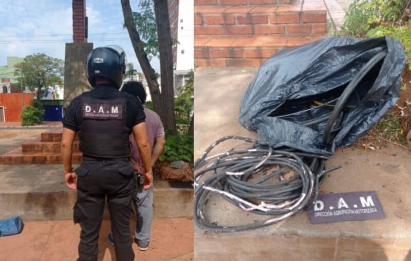 Posadas: atraparon a un “roba cables” en la avenida Corrientes
