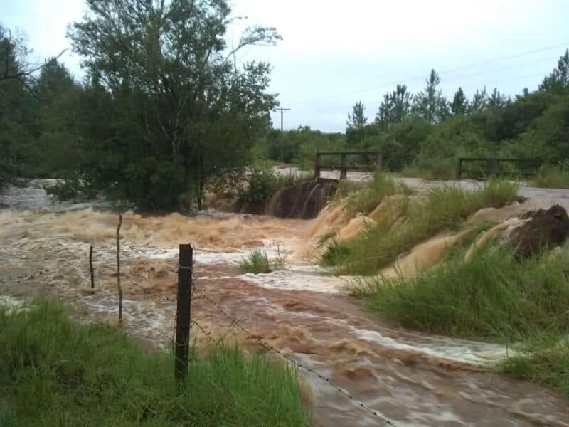 Anegamiento de calles y desbordes de arroyos en varios municipios por las intensas lluvias