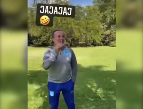 Viral: la cargada de Francella tras el triunfo de Racing ante Independiente