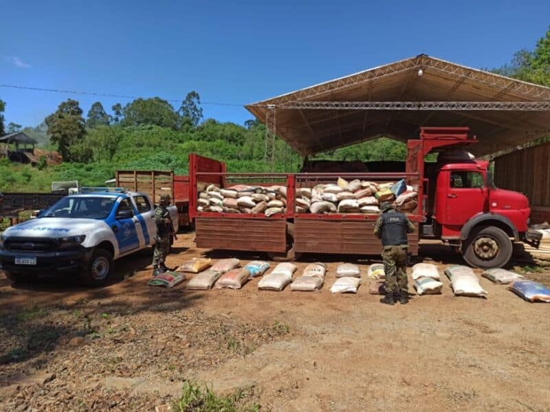 El Soberbio: prefectos incautaron casi siete toneladas de soja en cercanías al río Uruguay