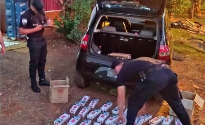 Incautaron cajas de cigarrillos sin aval aduanero en 25 de Mayo