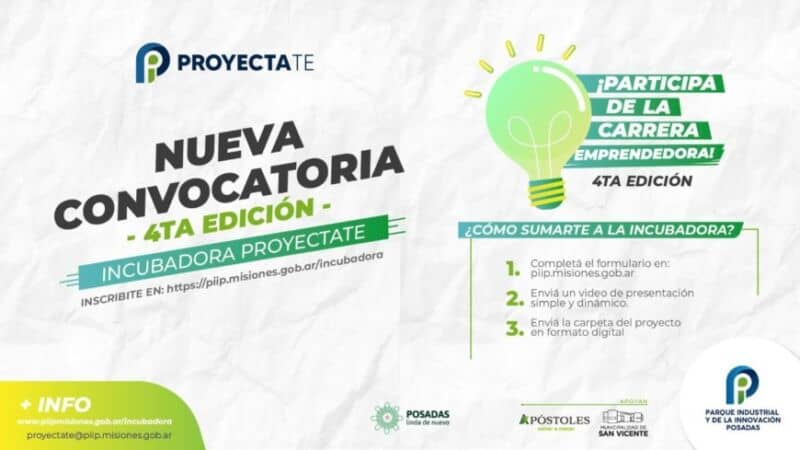 Sigue abierta la convocatoria a la 4ta edición de “Proyectate”