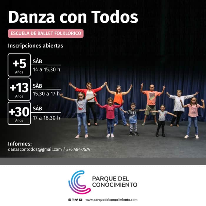 “Danza con todos”, se viene la Escuela de Ballet Folklórico del Parque 1 2 - flyer - 1