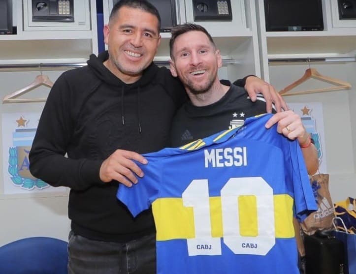 La foto de Messi y Riquelme que enloqueció a los hinchas de Boca