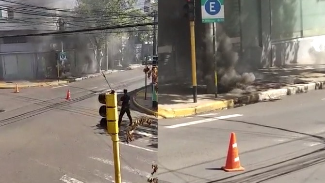 Explosivo incendio de un transformador en pleno centro posadeño