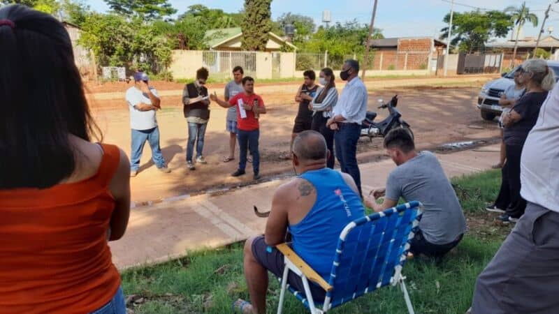 Vecinos de la chacra 192 de Posadas solicitaron intervención del Defensor del Pueblo por una obra