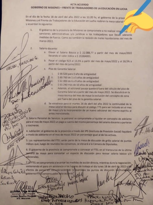 El Gobierno provincial logró un acuerdo con docentes disidentes 1 2 - FQooNR WQAI7uny - 1
