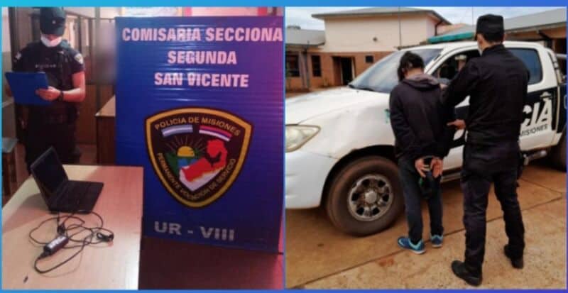Detuvieron a un joven con una computadora robada en San Vicente