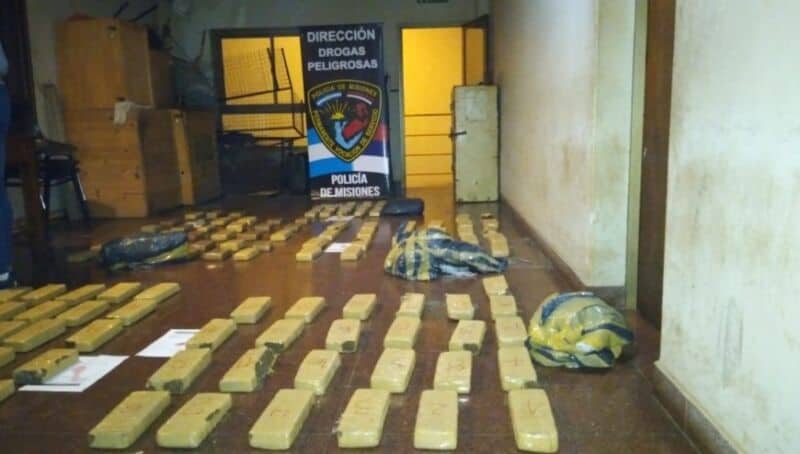 Incautaron más de 100 kilos de marihuana valuados en casi 120 millones de pesos en Capioví y Posadas