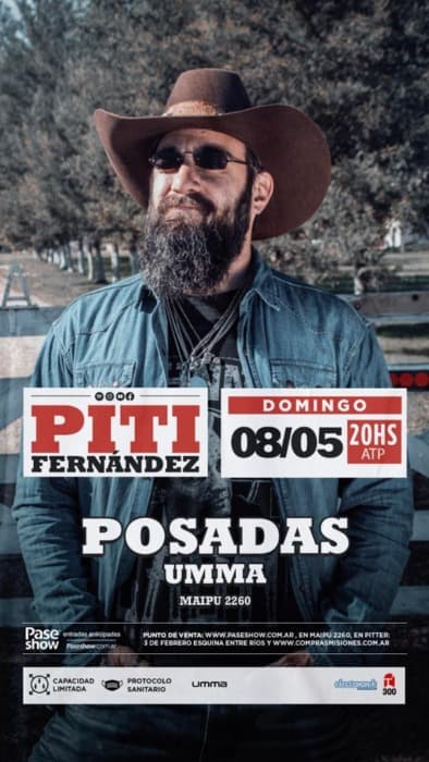 Piti Fernández llega a Posadas con su gira "Caminos Bríos" 1 2 - Piti Historias - 1