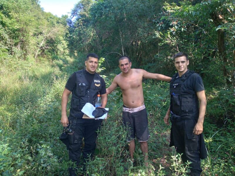 Ya se encuentra con sus familiares el hombre que se había perdido en las aguas del arroyo Piray