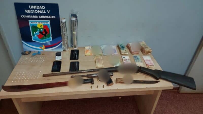 Andresito: en una vivienda secuestraron cocaína, armas de fuego y dinero en efectivo