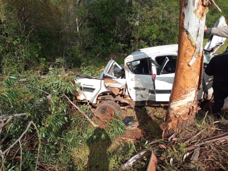 Despistó y chocó su camioneta contra un árbol en zona de Concepción de la Sierra