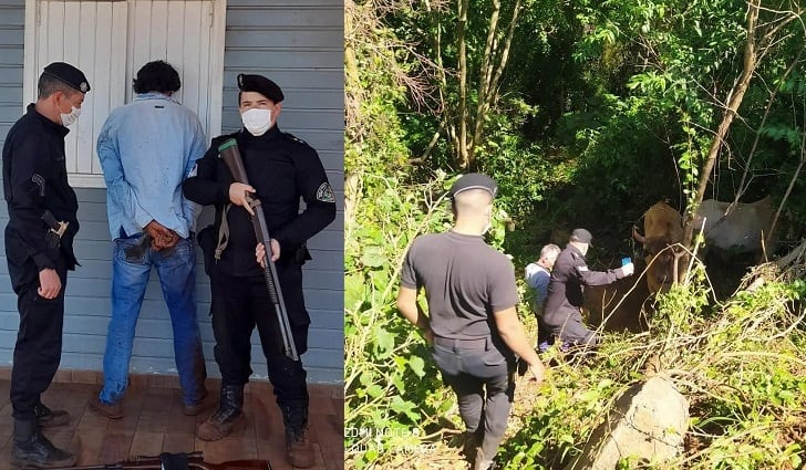 San Antonio: detuvieron a presunto "cuatrero" y secuestraron un rifle