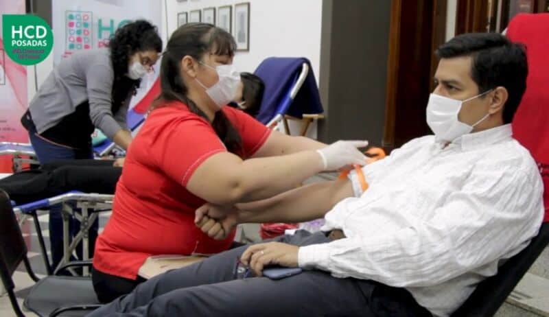 En el Concejo posadeño, vecinos se acercaron a donar sangre y a registrarse como donantes de médula ósea