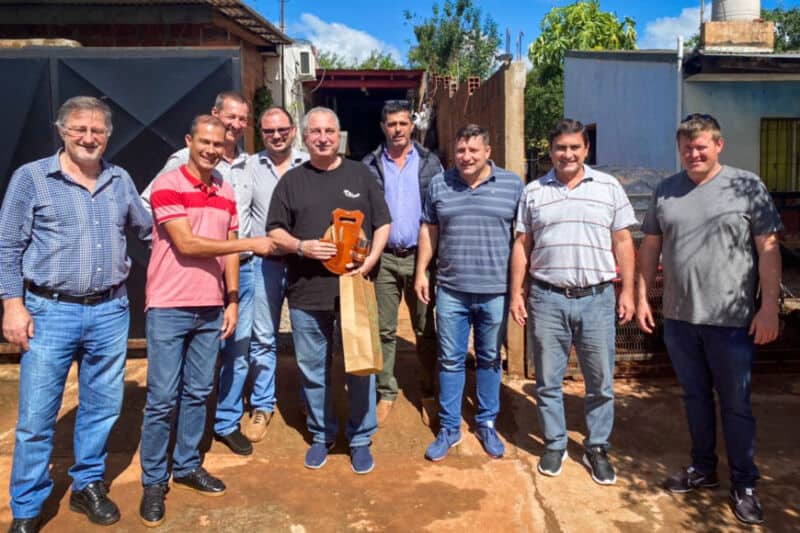 Passalacqua recorrió obras en Colonia Victoria y mantuvo una reunión con intendentes del norte