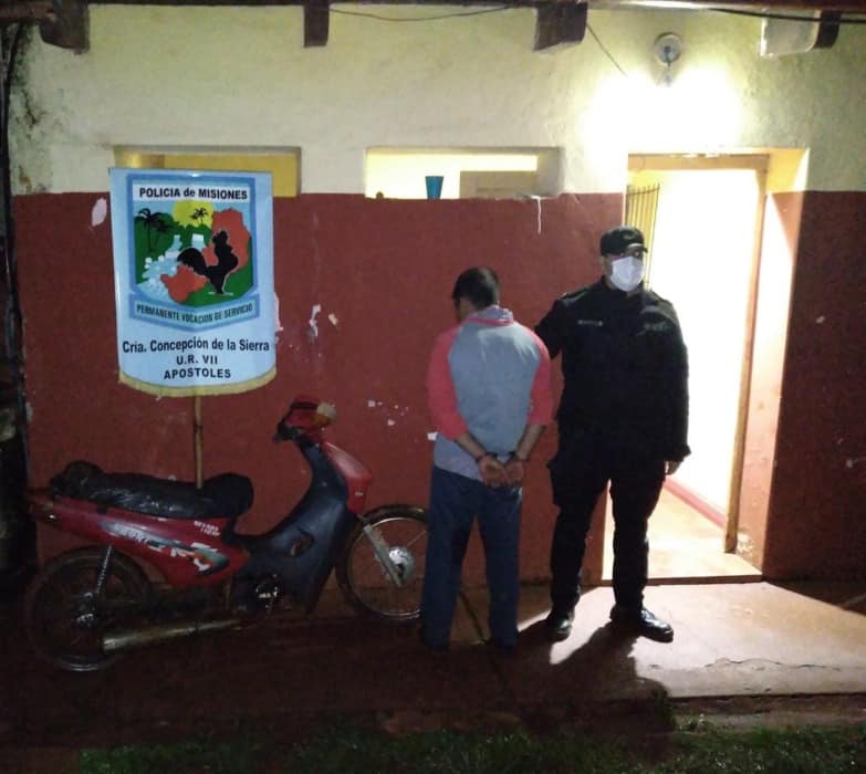 Concepción de la Sierra: terminó preso tras robarle la moto a un jubilado