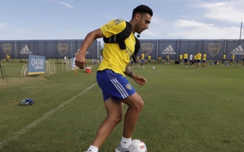 Salvio entrenó con Boca tras el incidente con su ex en Puerto Madero